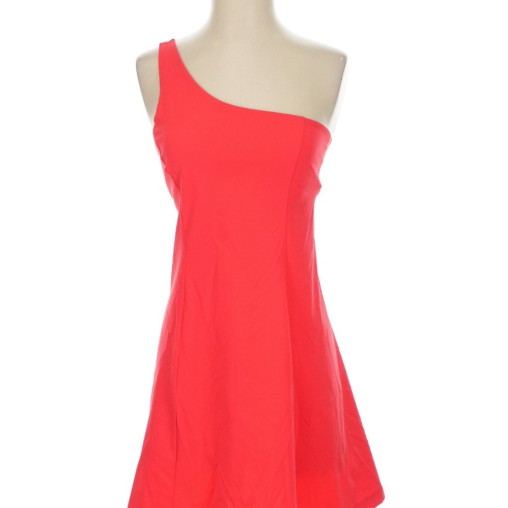 All in Motion One-Shoulder Red Dress
